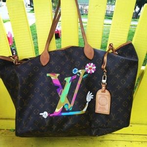 Louis Vuitton Neverfull Murakami Moca gm